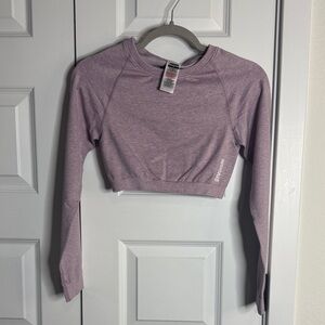 Gymshark Lavender Long Sleeve Crop Top